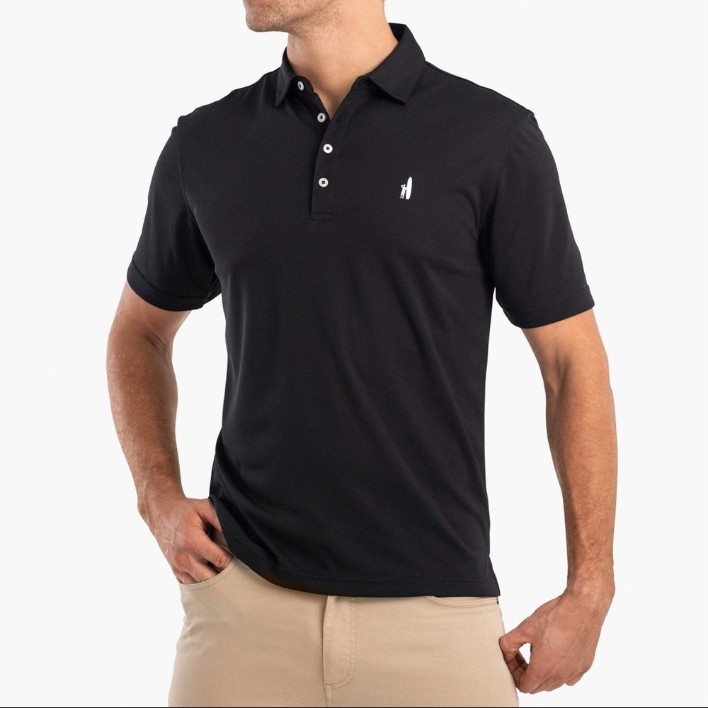Johnnie-O Fairway Polo Black in XL